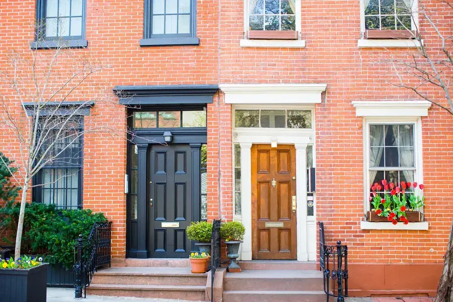 West Village townhouse doors